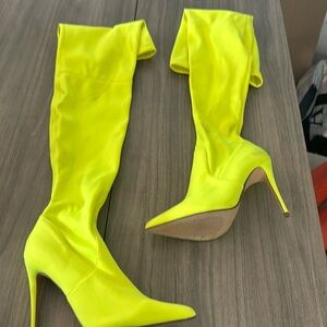 Neon yellow Steve Madden boots